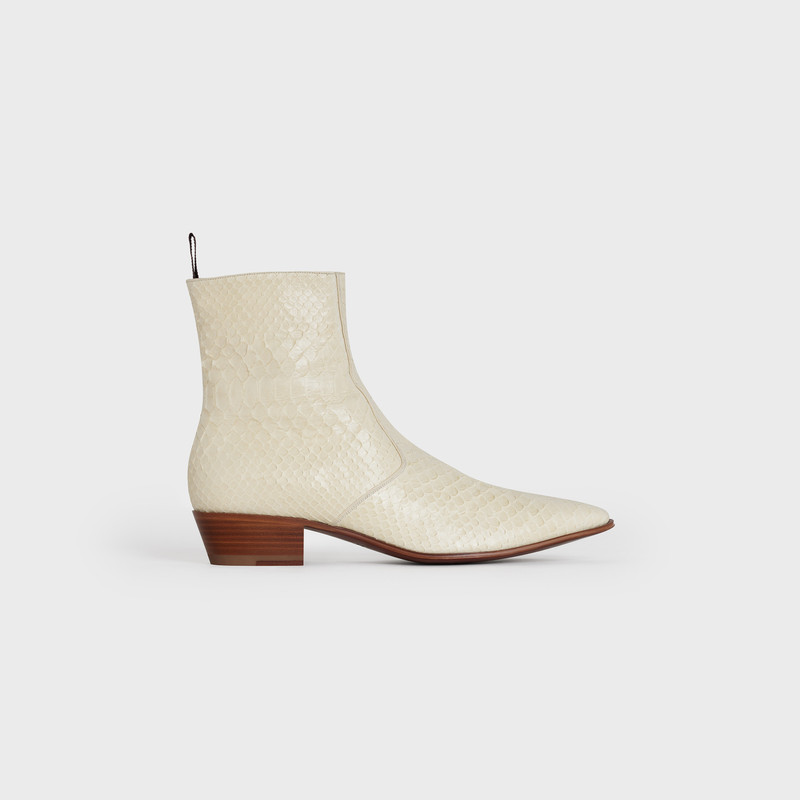 CELINE JACNO ZIPPED BOOT IN SHINY PYTHON 1