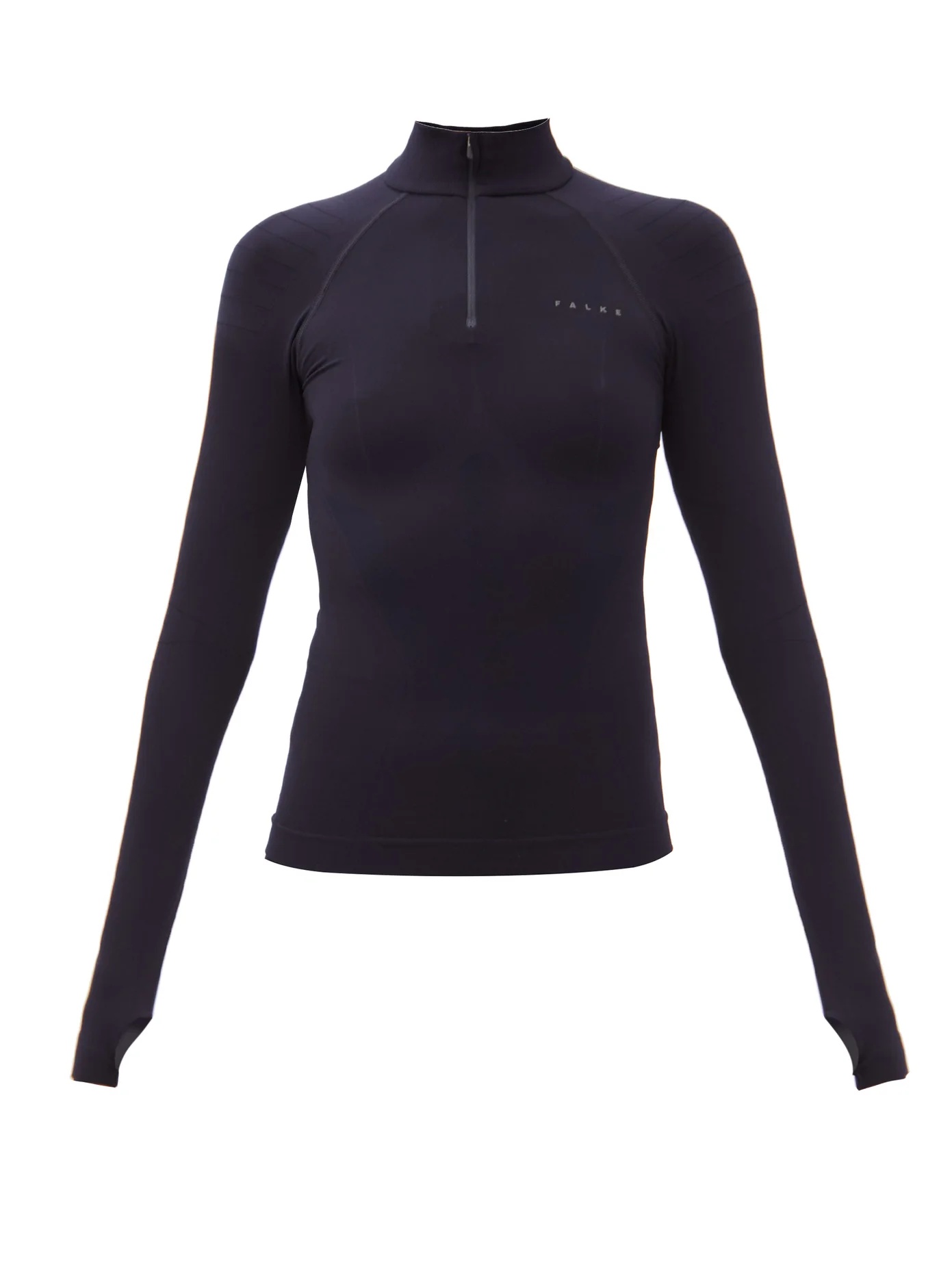 Zipped-neck jersey thermal top - 1