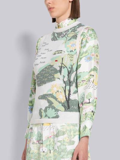 Thom Browne Scenic Cashmere Crew Neck Shell Top outlook