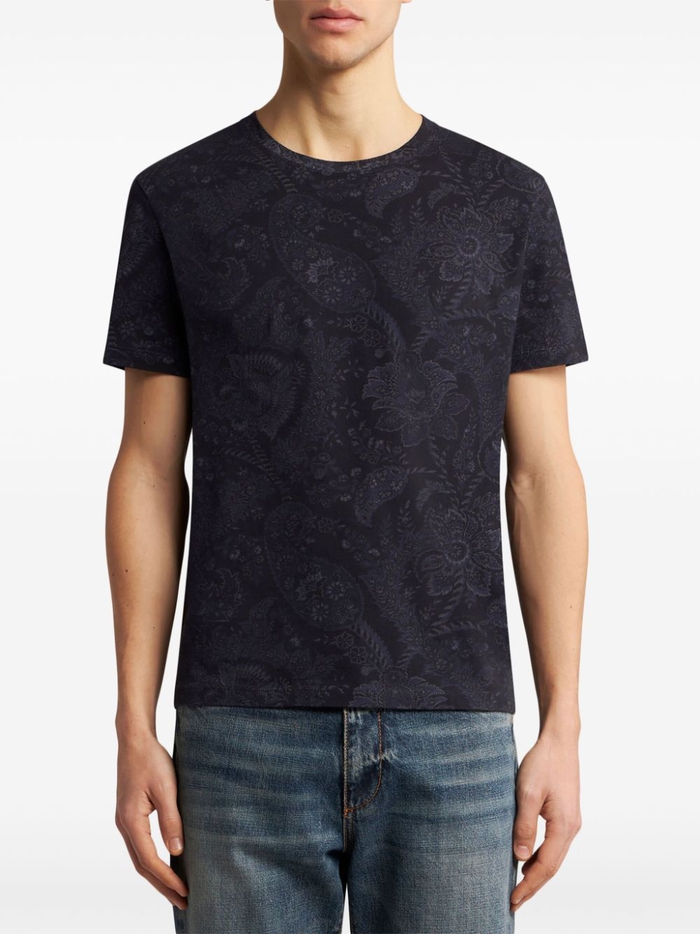 paisley-print jersey T-shirt - 2