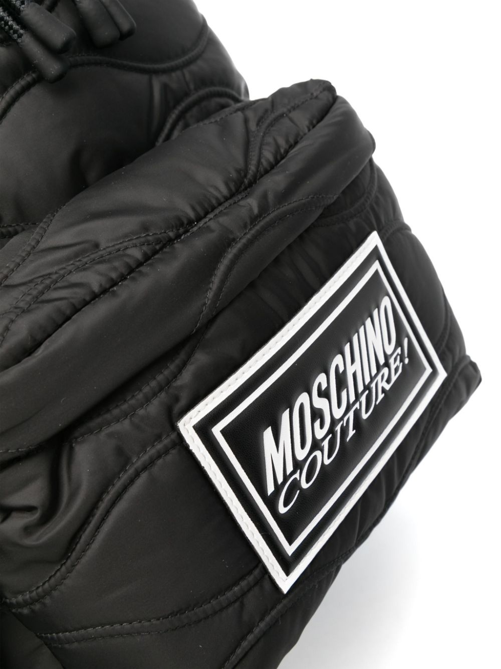 logo-patch quilted backpack - 4