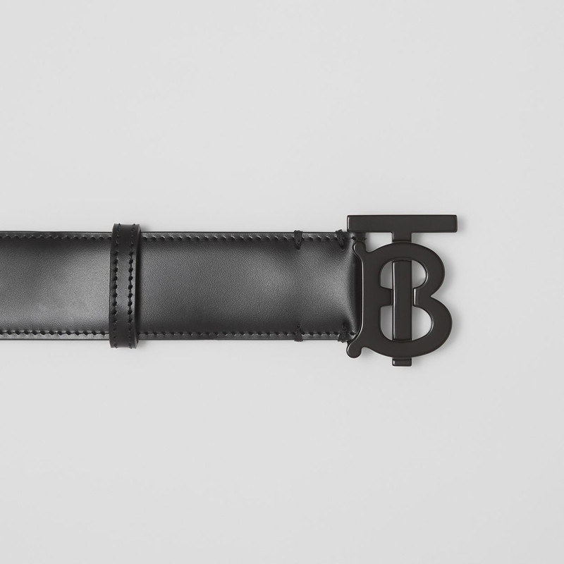 Burberry Matte Monogram Motif Leather Belt outlook