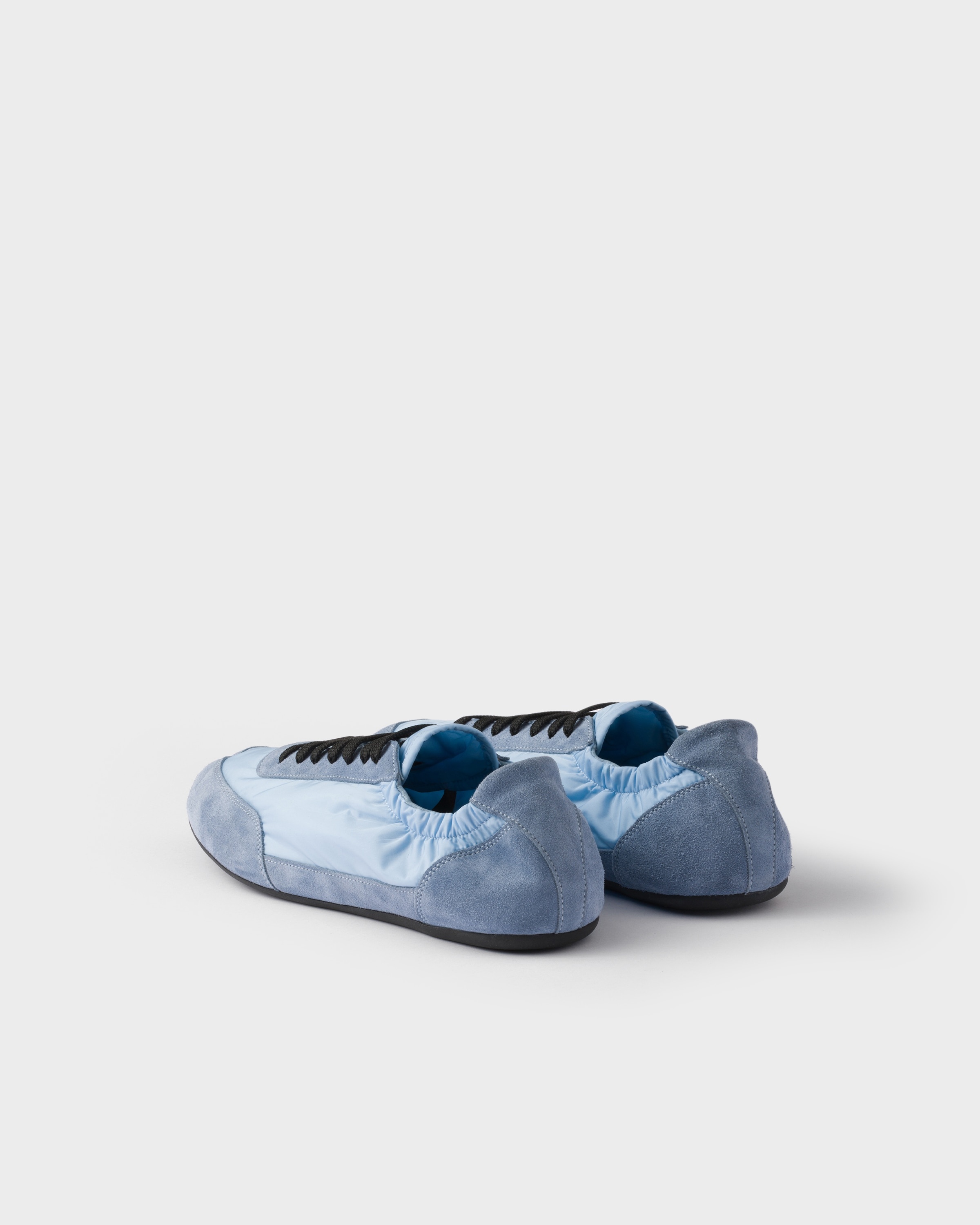 Collapse Re-Nylon and suede elasticized sneakers - 5