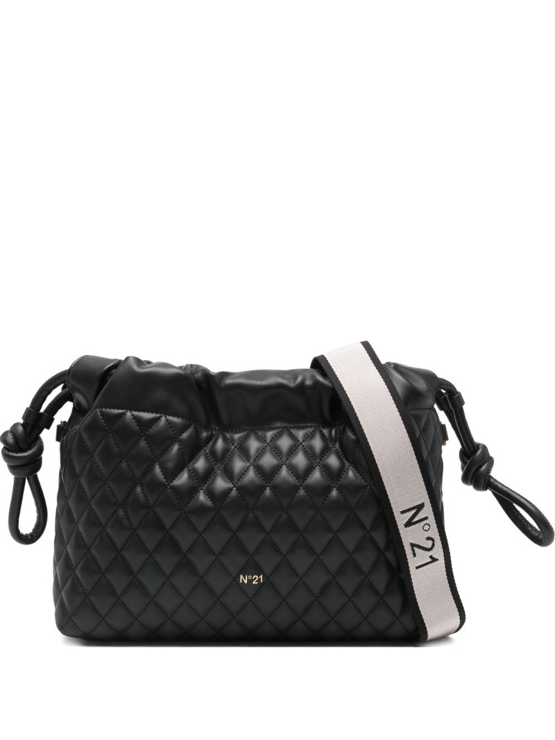 quilted drawstring cross body bag 1