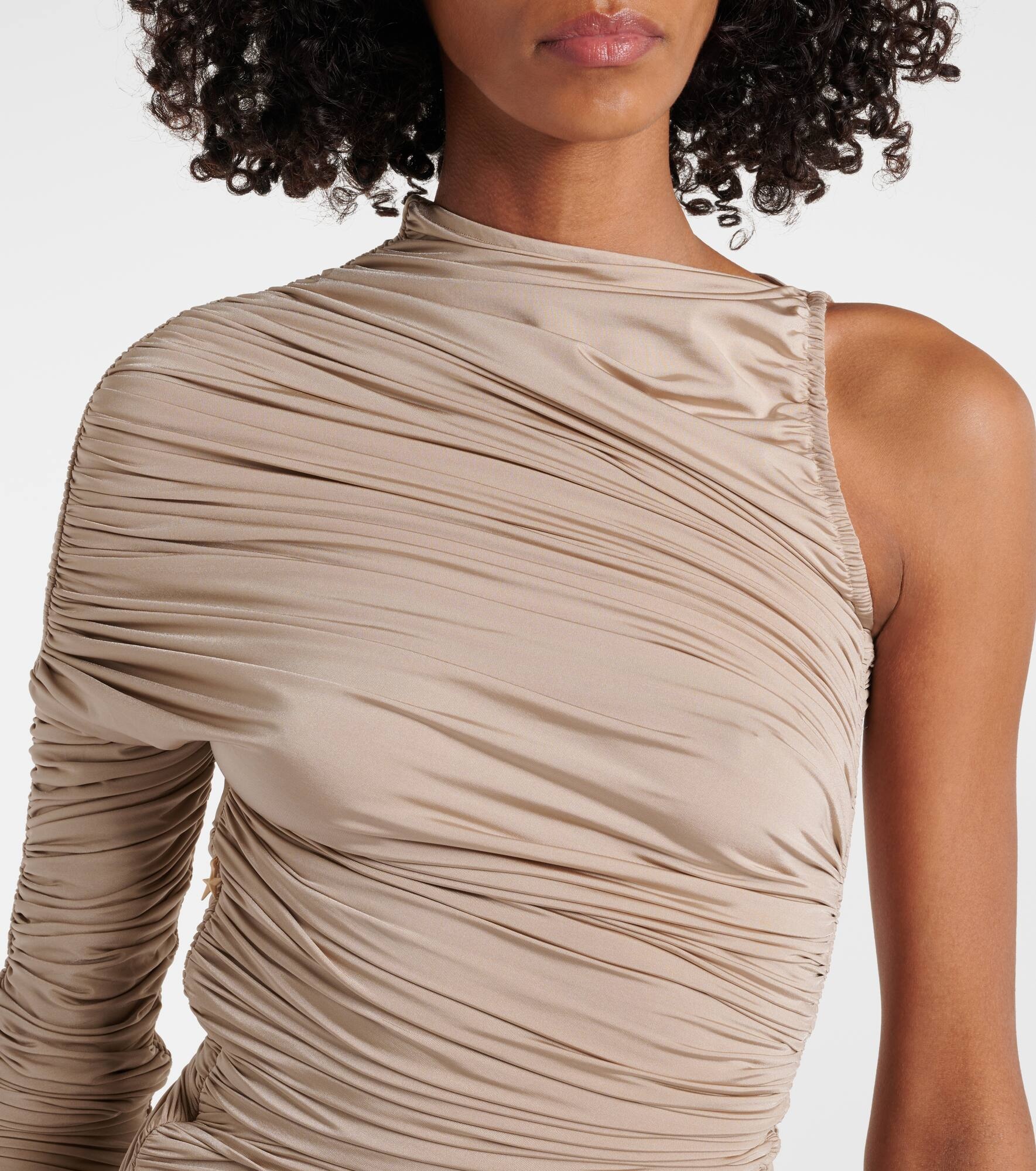 Asymmetrical ruched maxi dress - 4