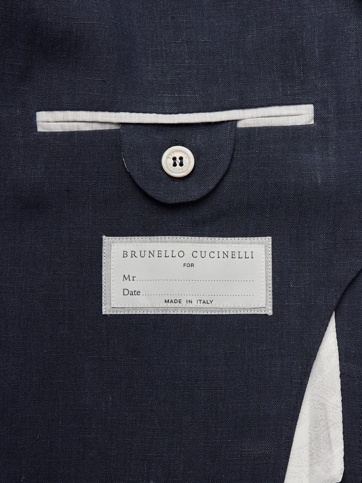Linen Suit Jacket Navy - 5