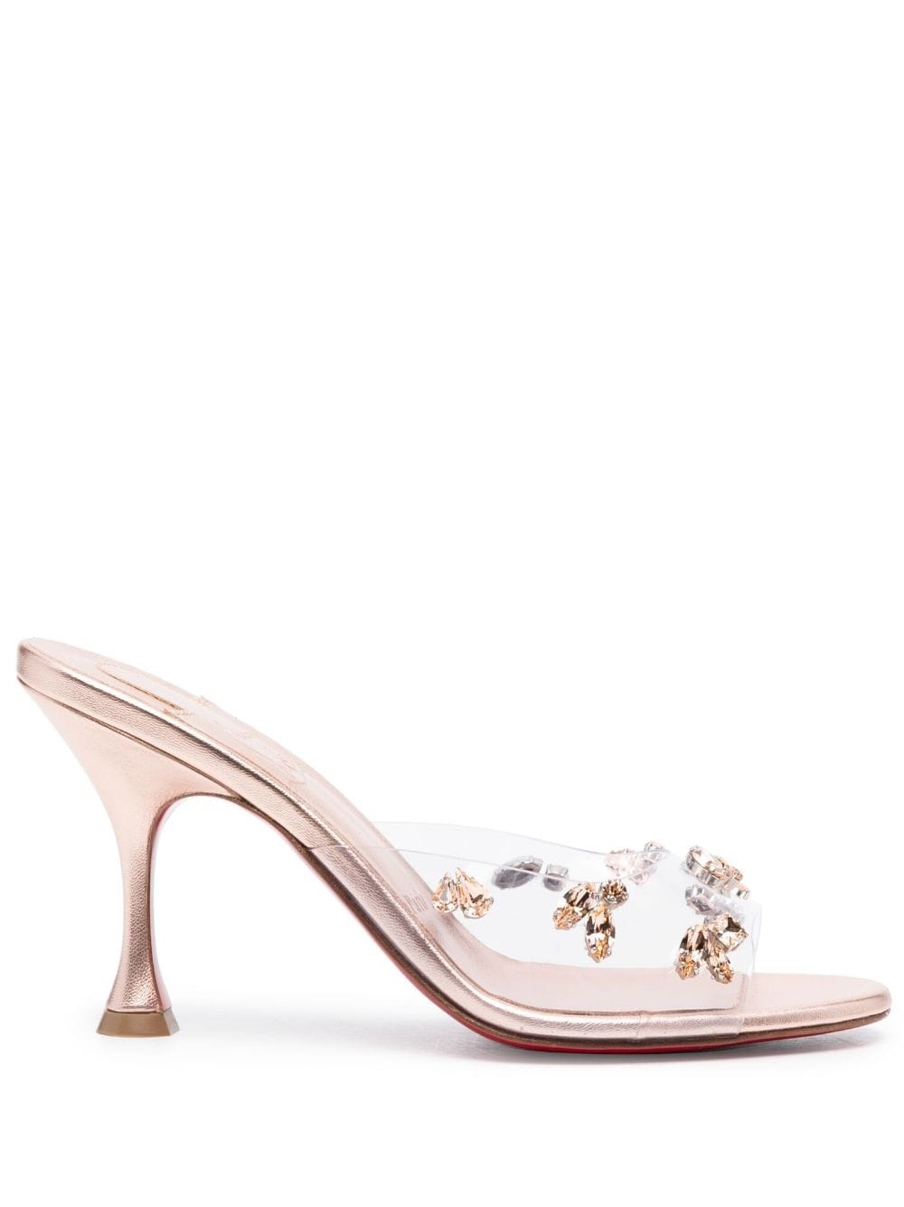 Degraqueen 85mm embellished mules - 1