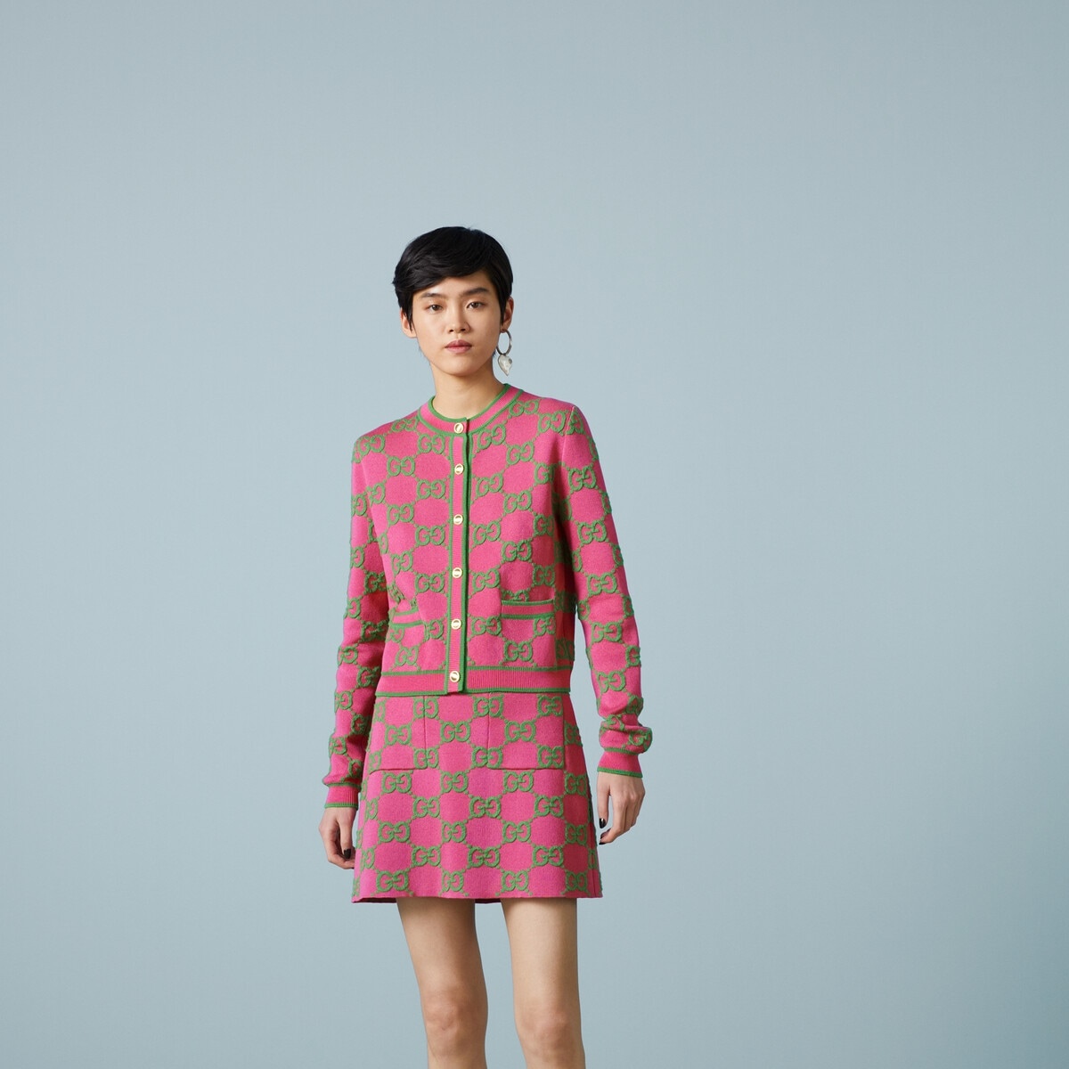 GG cotton and silk blend cardigan - 5