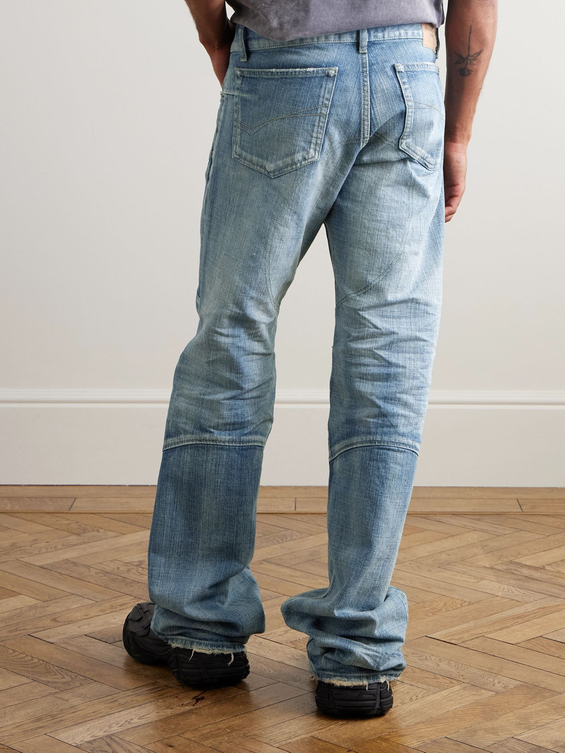 Straight-Leg Panelled Jeans Blue 4