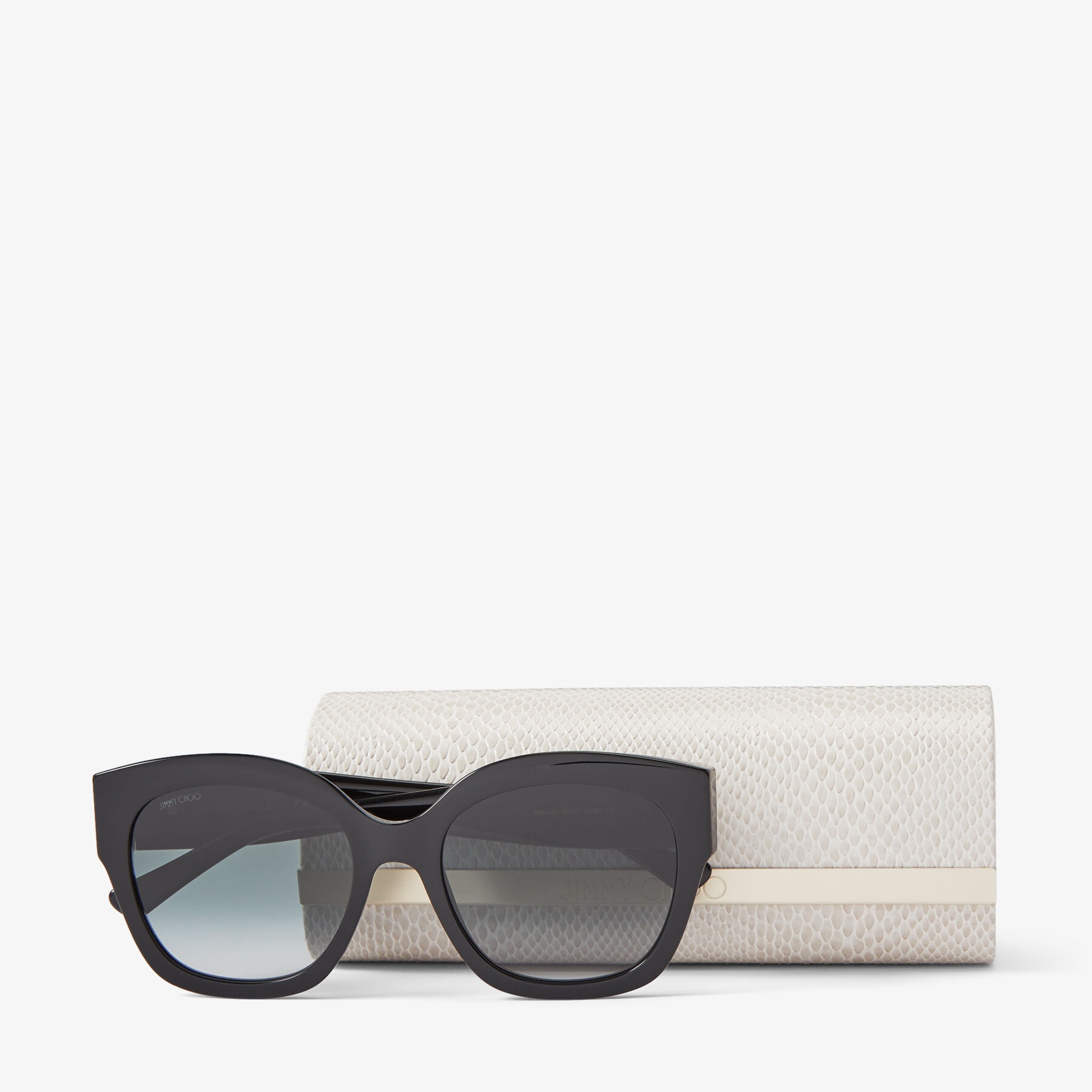 Leela
Black Square Frame Sunglasses with Glitter - 4