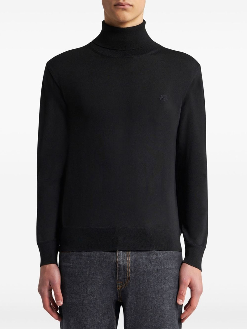 Etro Pegaso-appliquÃ© wool jumper outlook