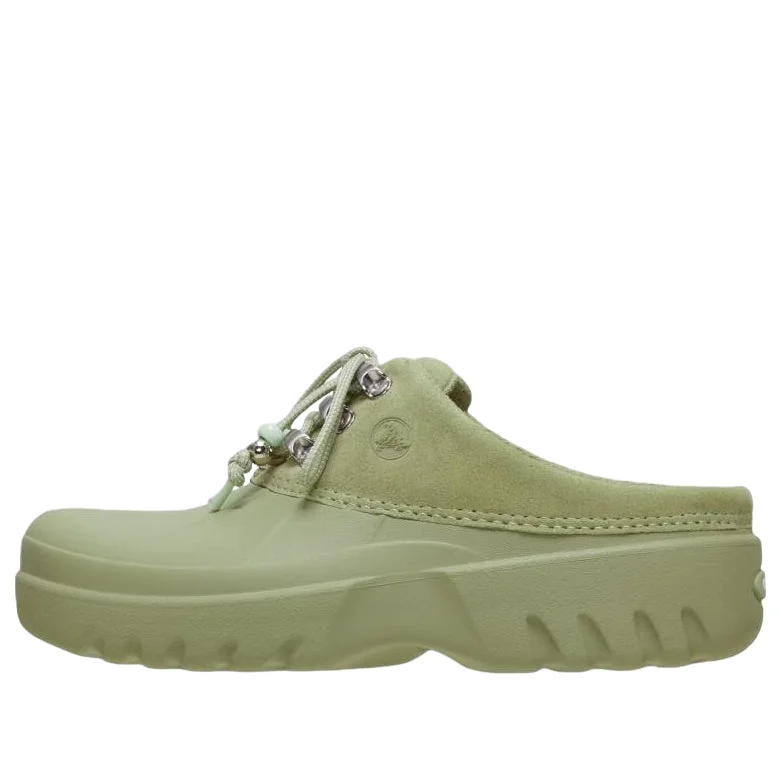 (WMNS) Crocs Axle Suede Mule 'Sailing Green' 214137-3DD - 1