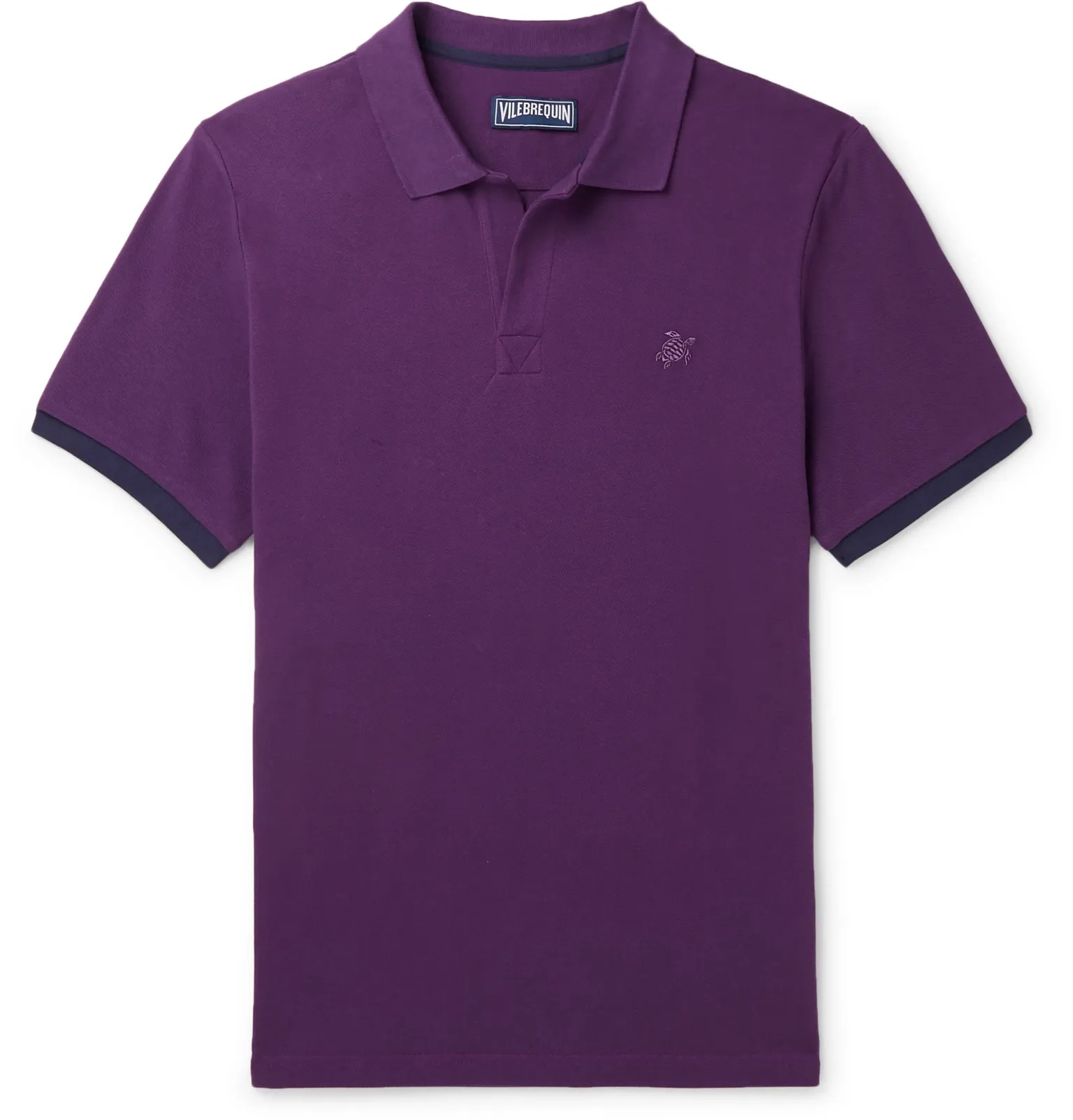 Palatin Slim-Fit Contrast-Tipped Cotton-Piqué Polo Shirt - 1