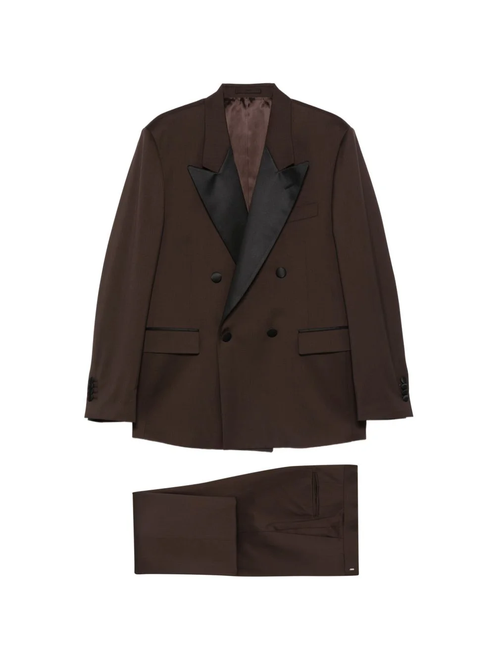 double-breasted peaked-lapel suit - 1