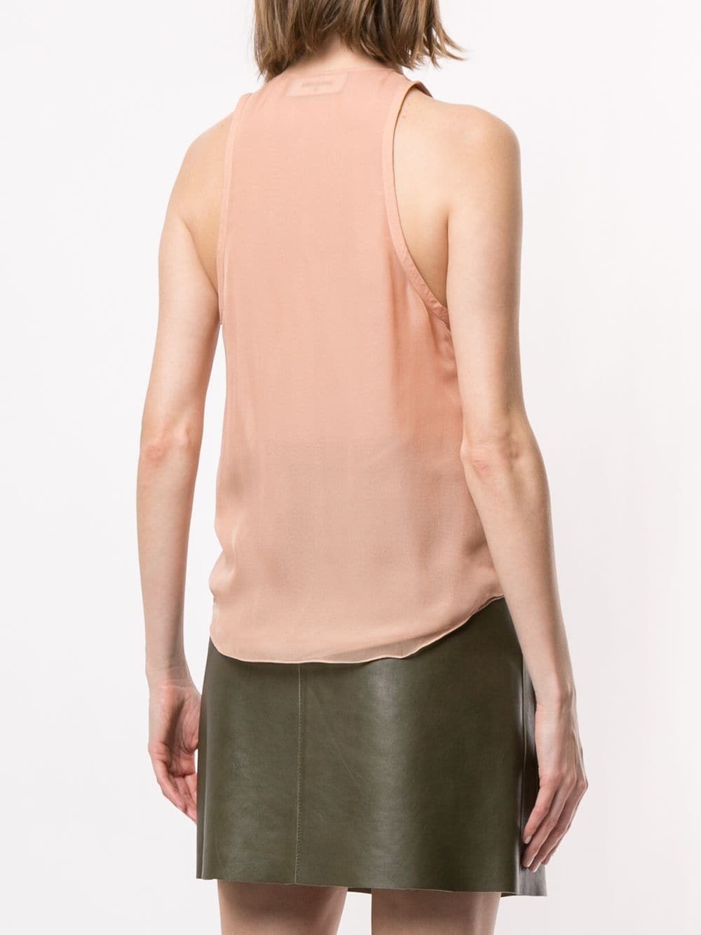 sleeveless silk blouse - 4