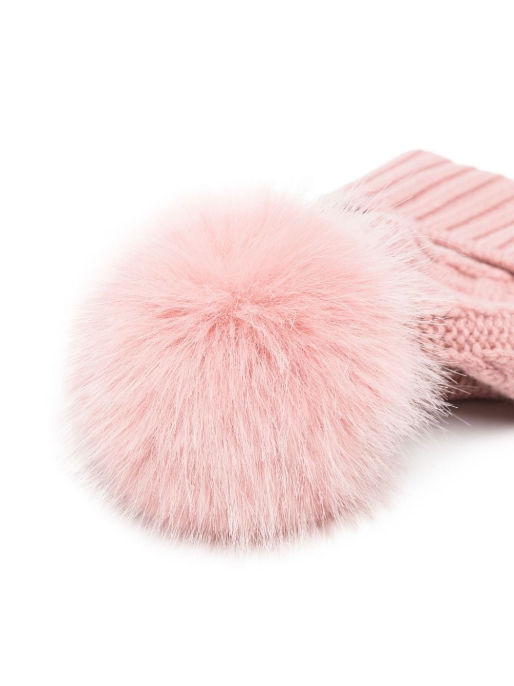 logo-patch pompom beanie - 2