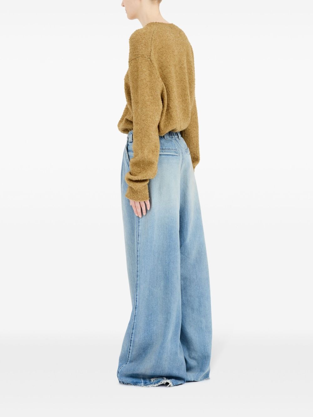 cotton wide-leg jeans - 6