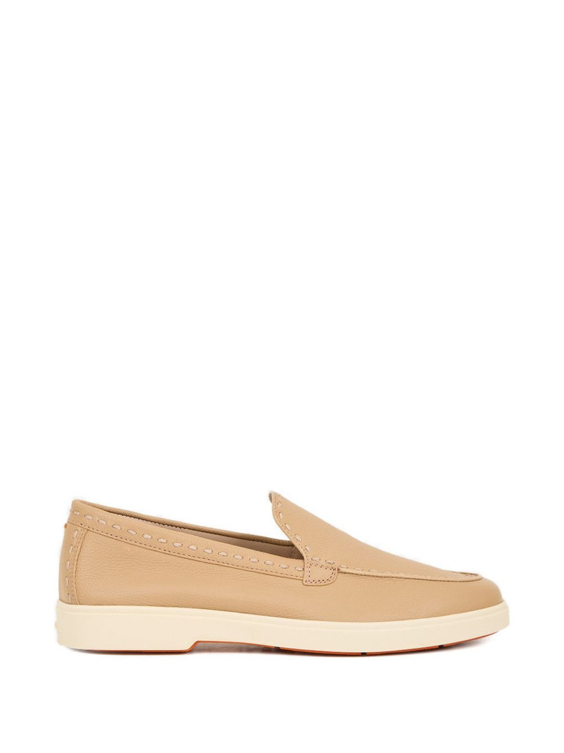 stitch-embellished leather loafers 1