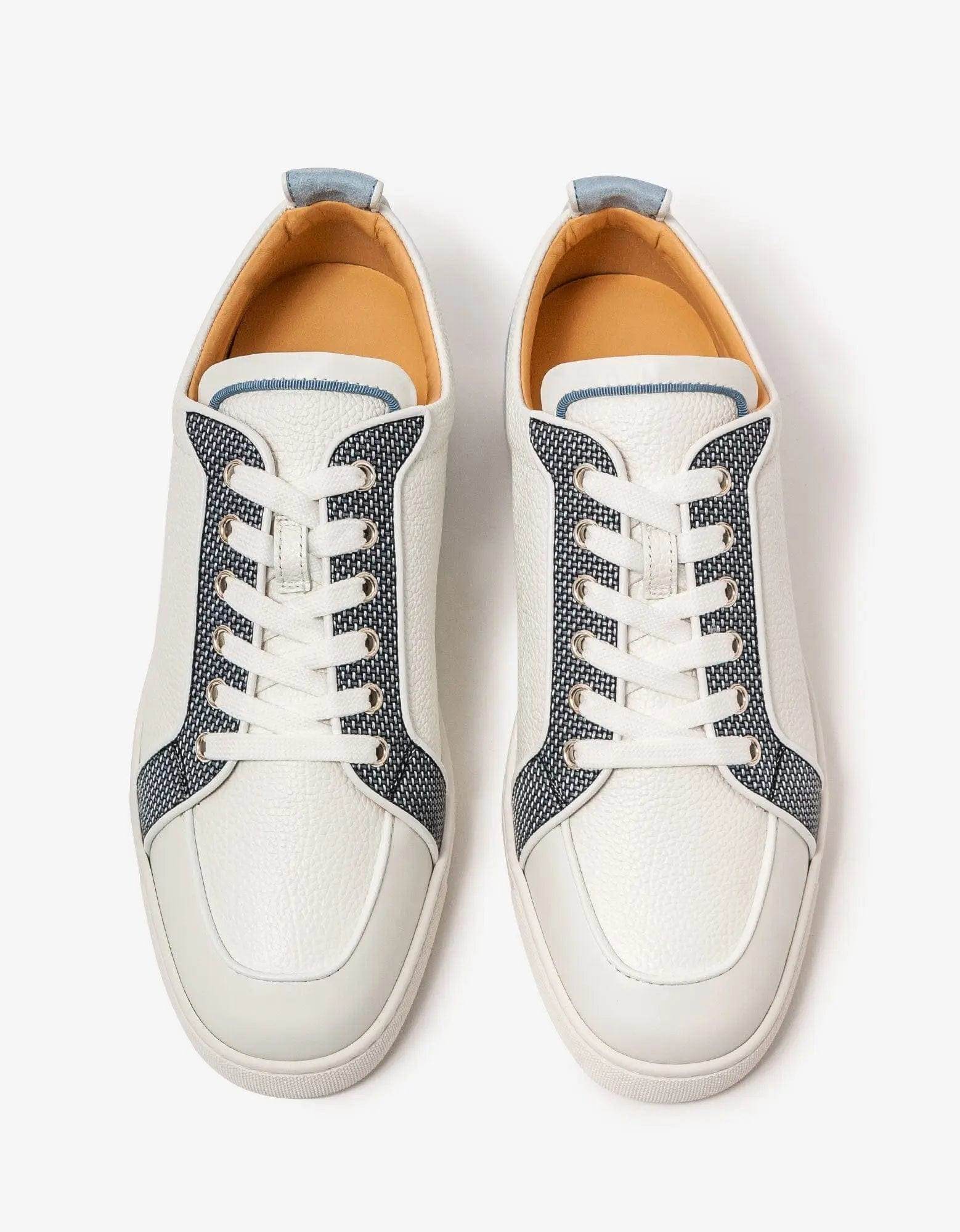 Christian Louboutin Rantulow Orlato Flat White Multicolour Grain Leather Trainers - 3