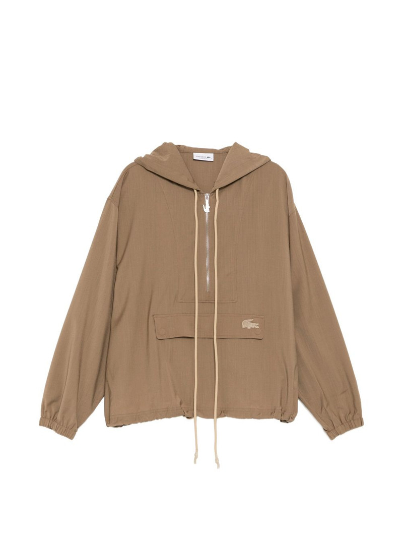 logo-embroidered hoodie 1