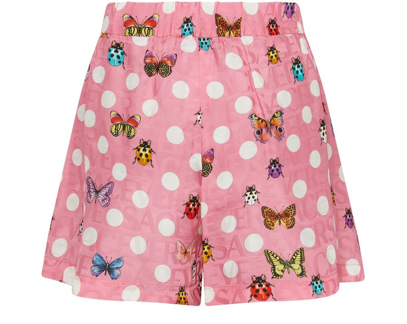 Shorts with polka dots and butterfly print 3