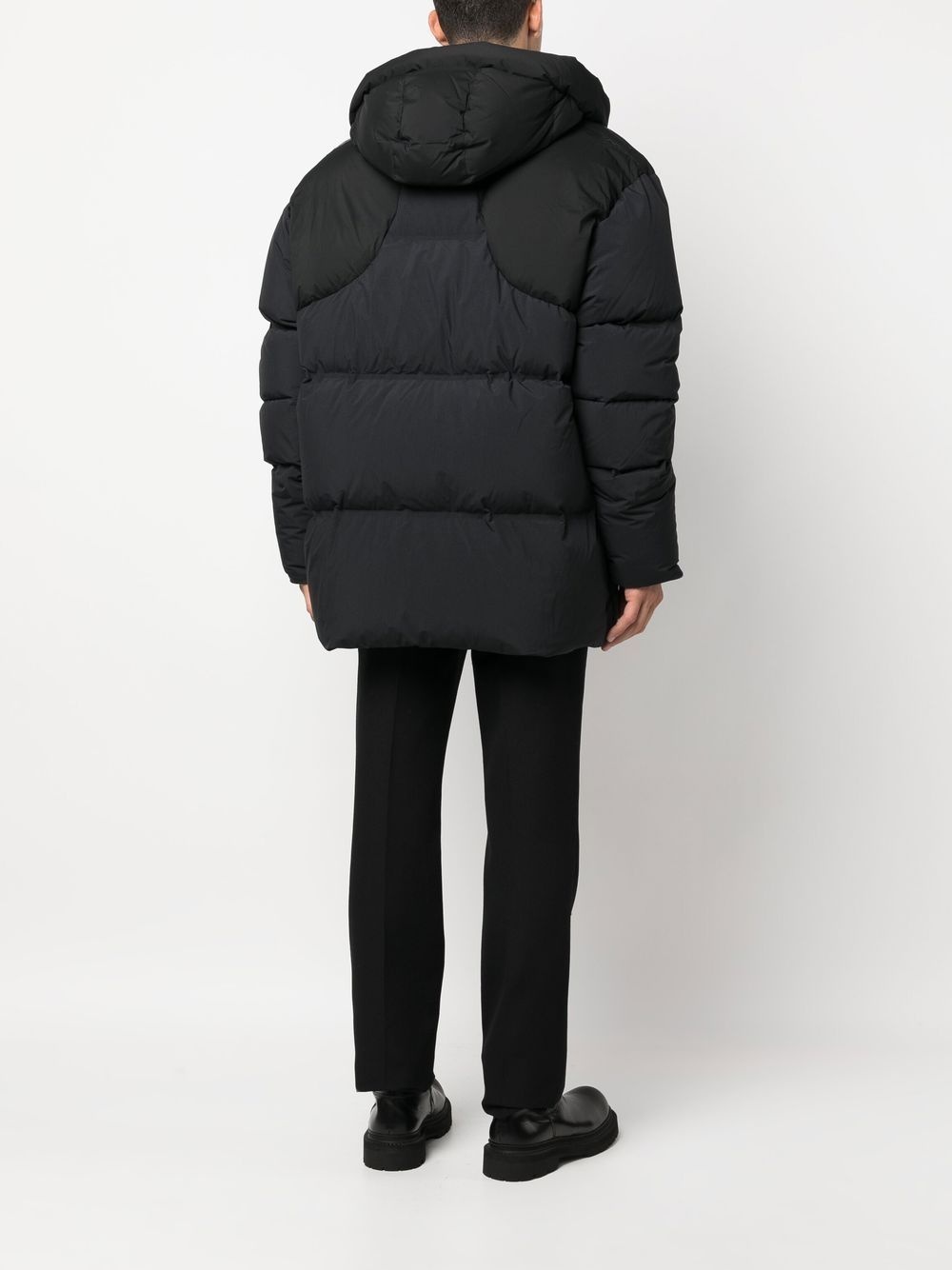 padded-panel hooded jacket - 4