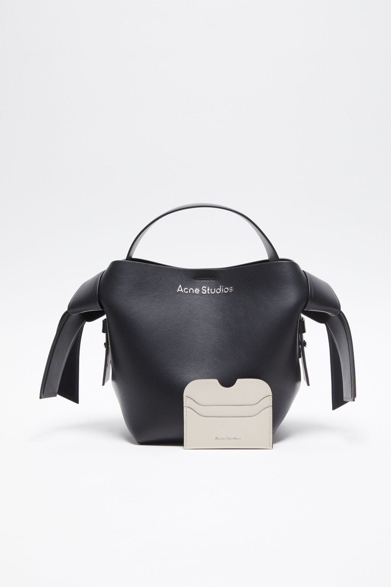Acne Studios Leather card holder - White/black outlook