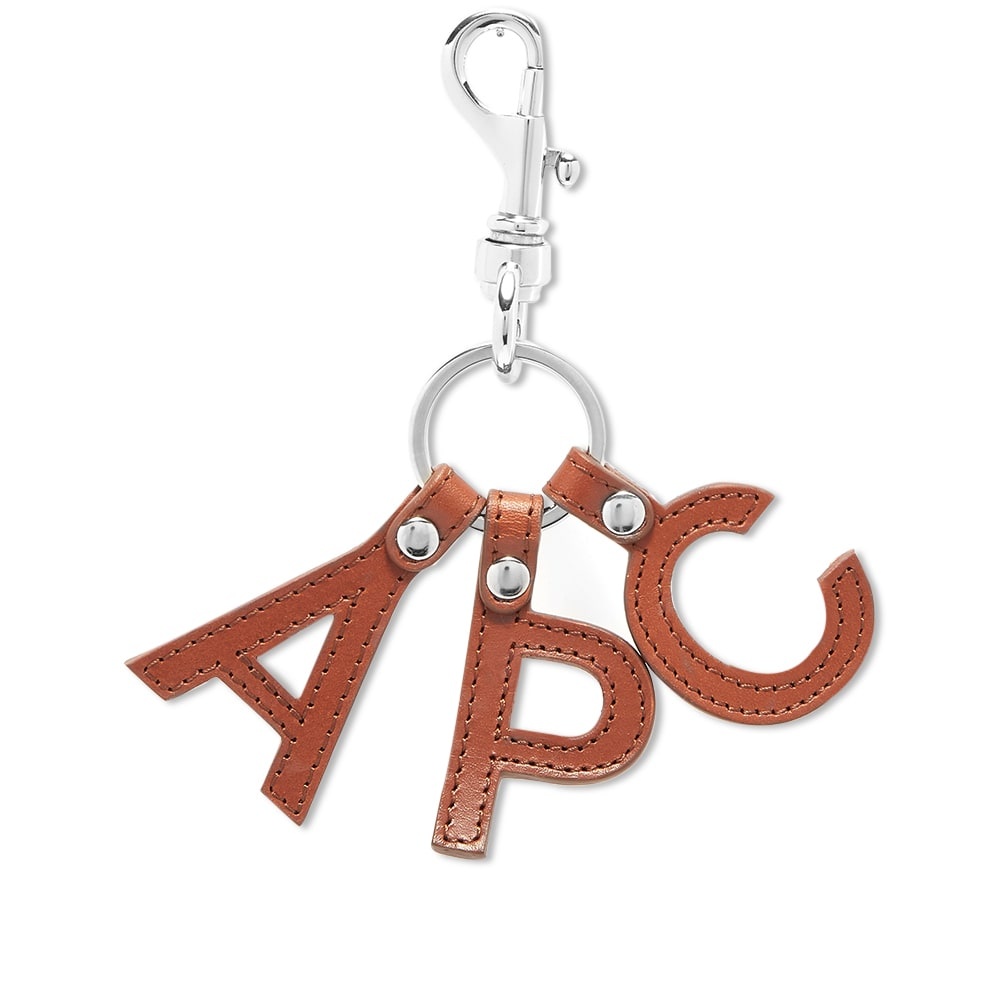 A.P.C. Letters Logo Key Ring - 1