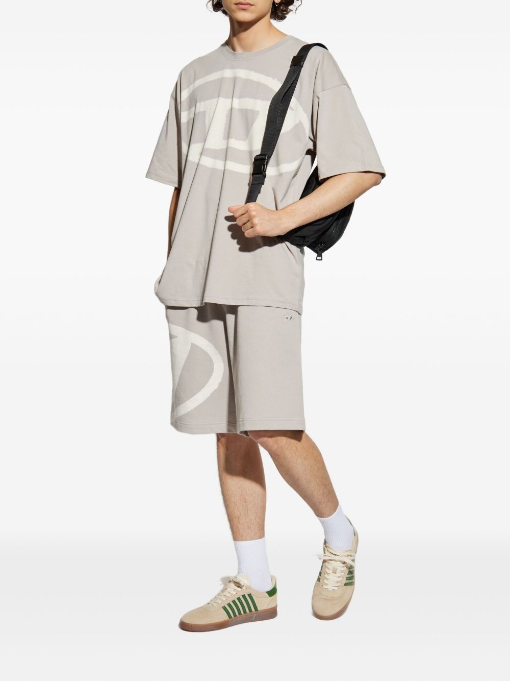 Crow logo-print drawstring shorts - 2
