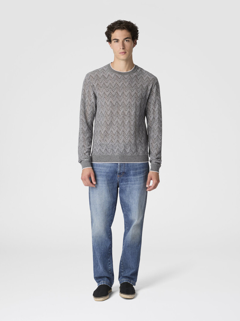 Missoni Crew-neck cashmere pullover with zigzag pattern outlook