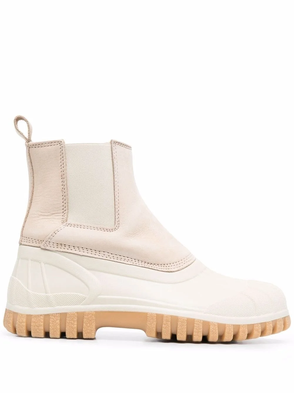 leather-panel chunky boots - 1
