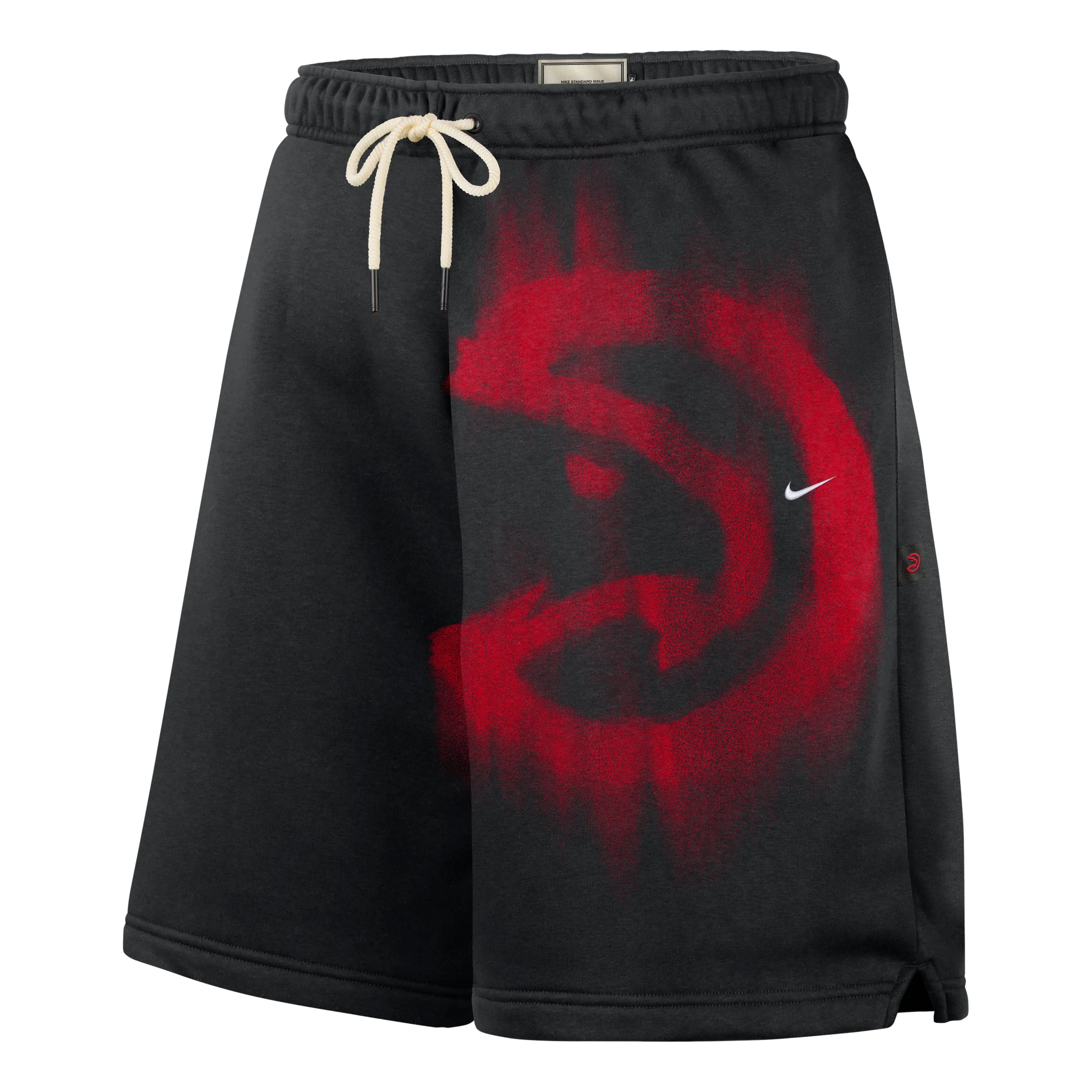 Nike Atlanta Hawks Standard Issue Fleece Shorts 'Black White' IQ1452-010 - 1