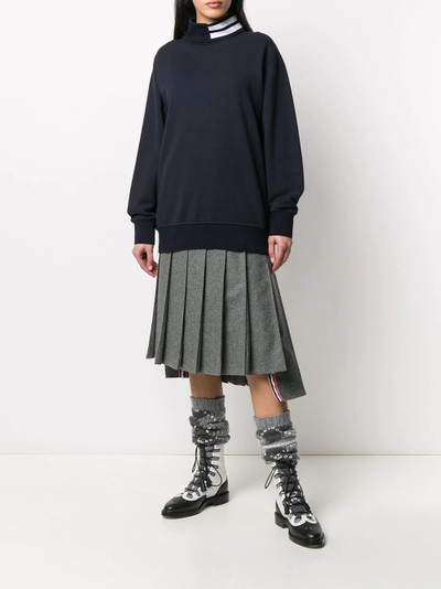 Thom Browne 4-Bar stripe turtle-neck jumper outlook