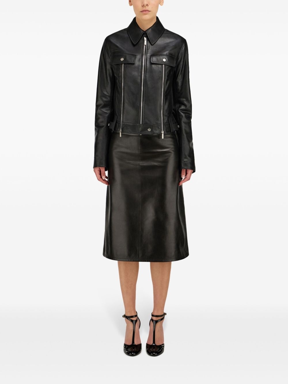 leather biker jacket - 2
