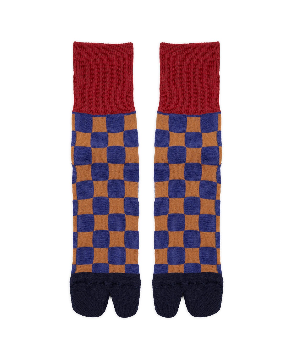 Tabi Checker Ankle Sock - Navy - 1