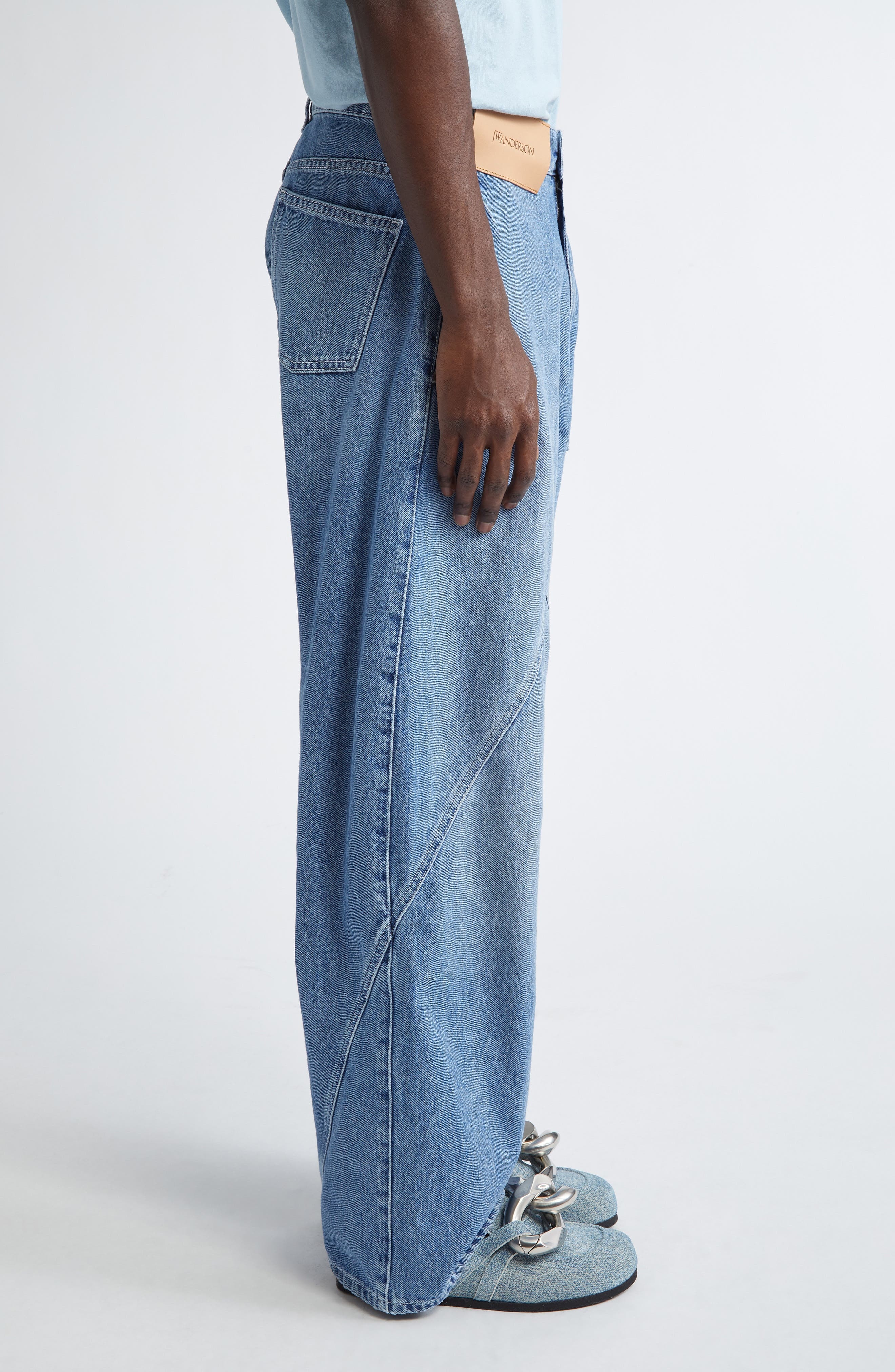 JW Anderson Twisted Workwear Jeans in Light Blue at Nordstrom - 4