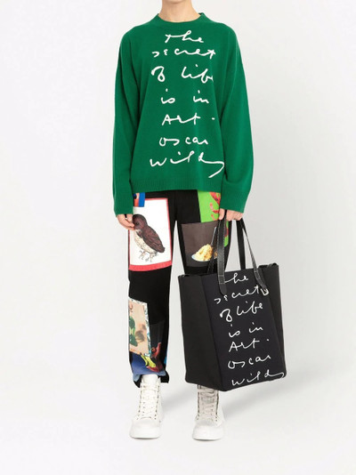 JW Anderson intarsia-quote wool jumper outlook