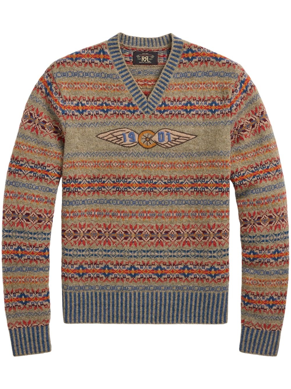 fair isle knit sweater - 1