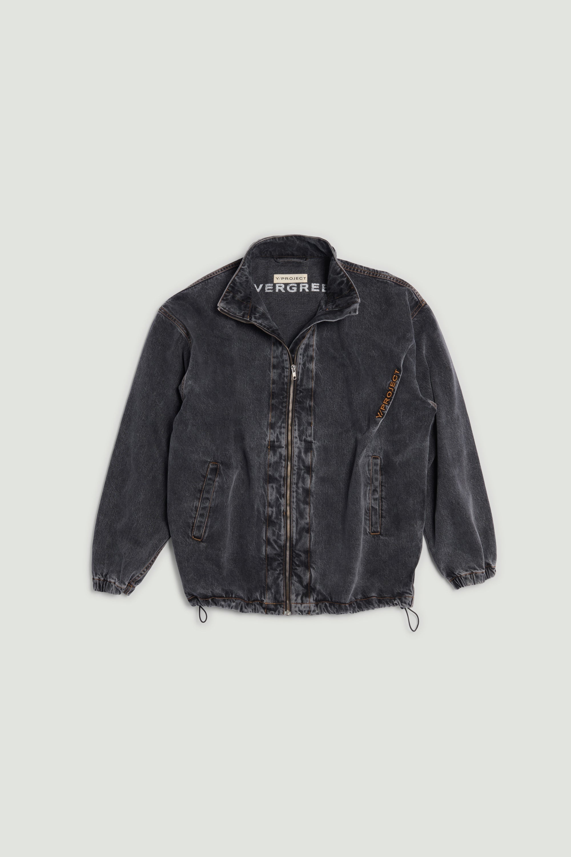 Evergreen Pinched Logo Denim Windbreaker - 1