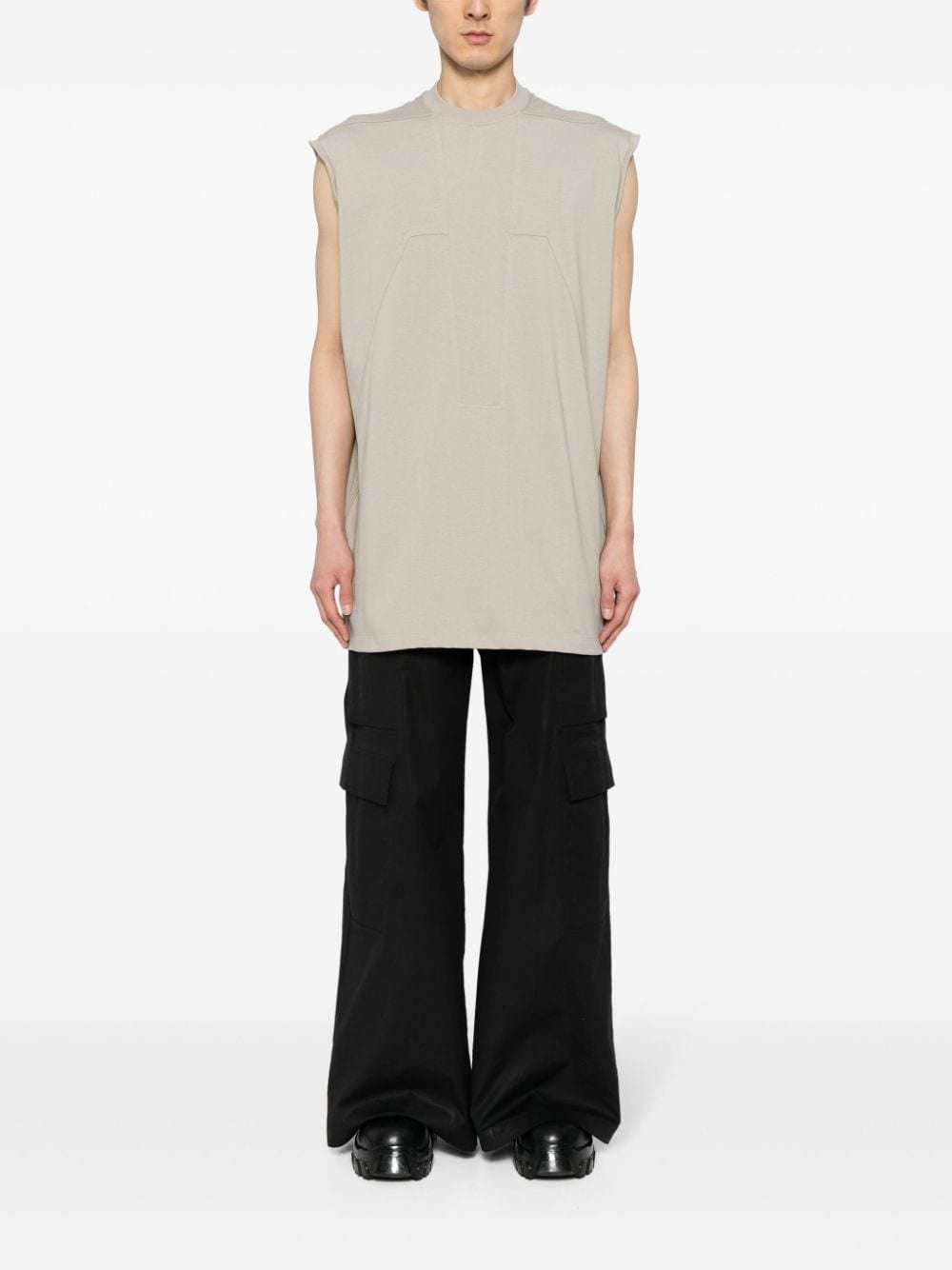 panelled cotton vest - 2