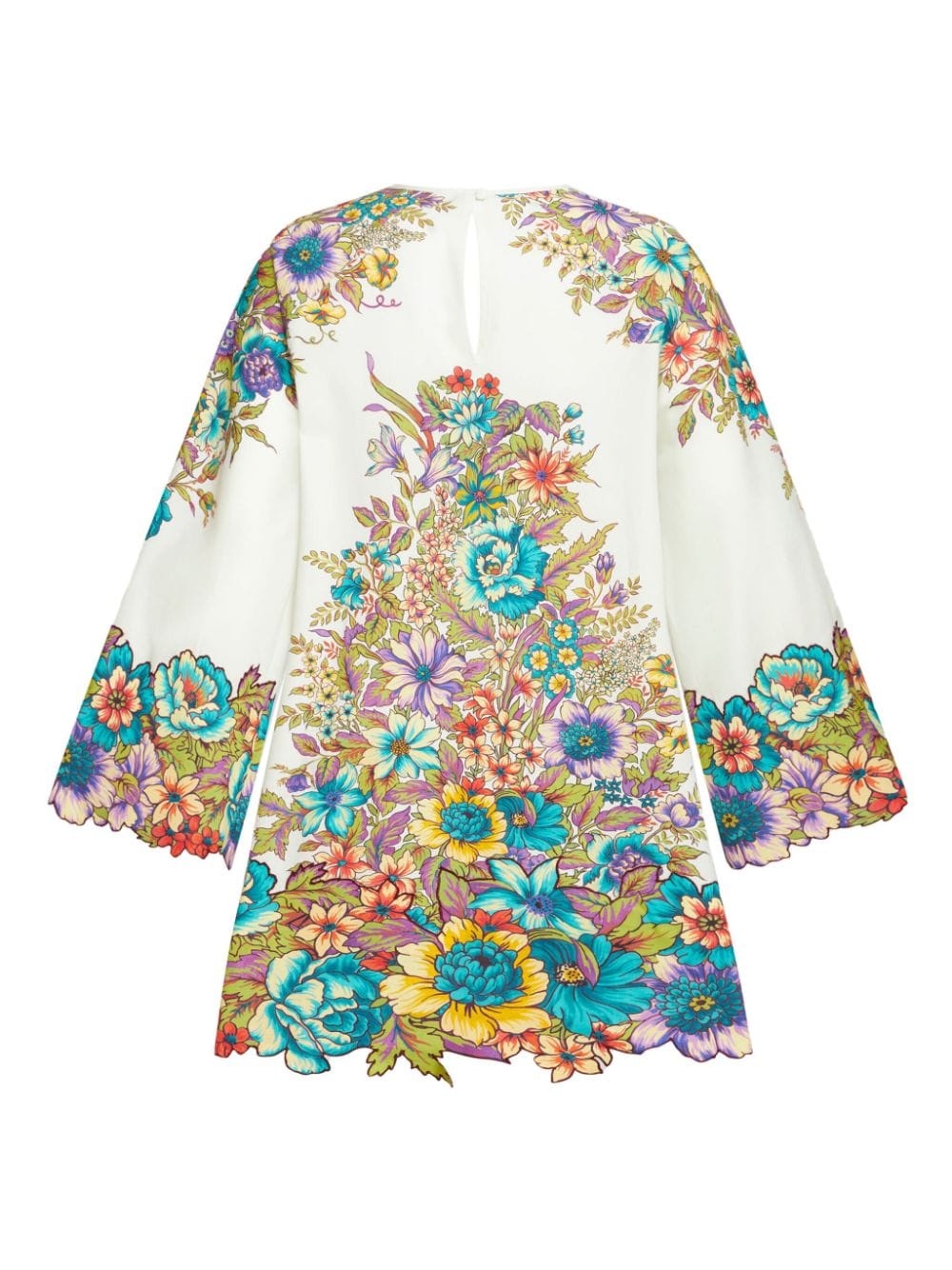 floral-print cotton minidress - 6