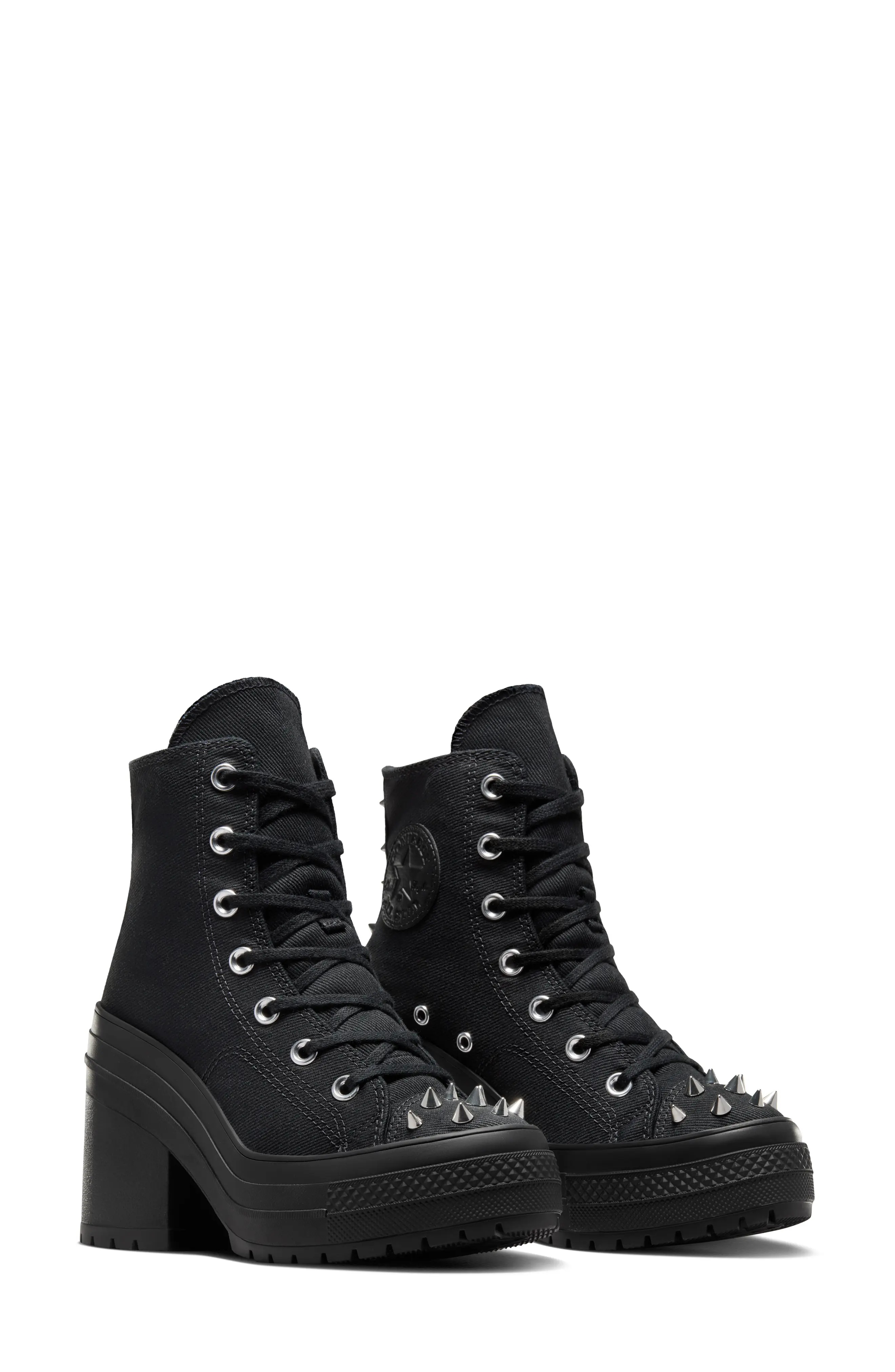 Chuck 70 De Luxe Block Heel Sneaker in Black/Black/Black - 7
