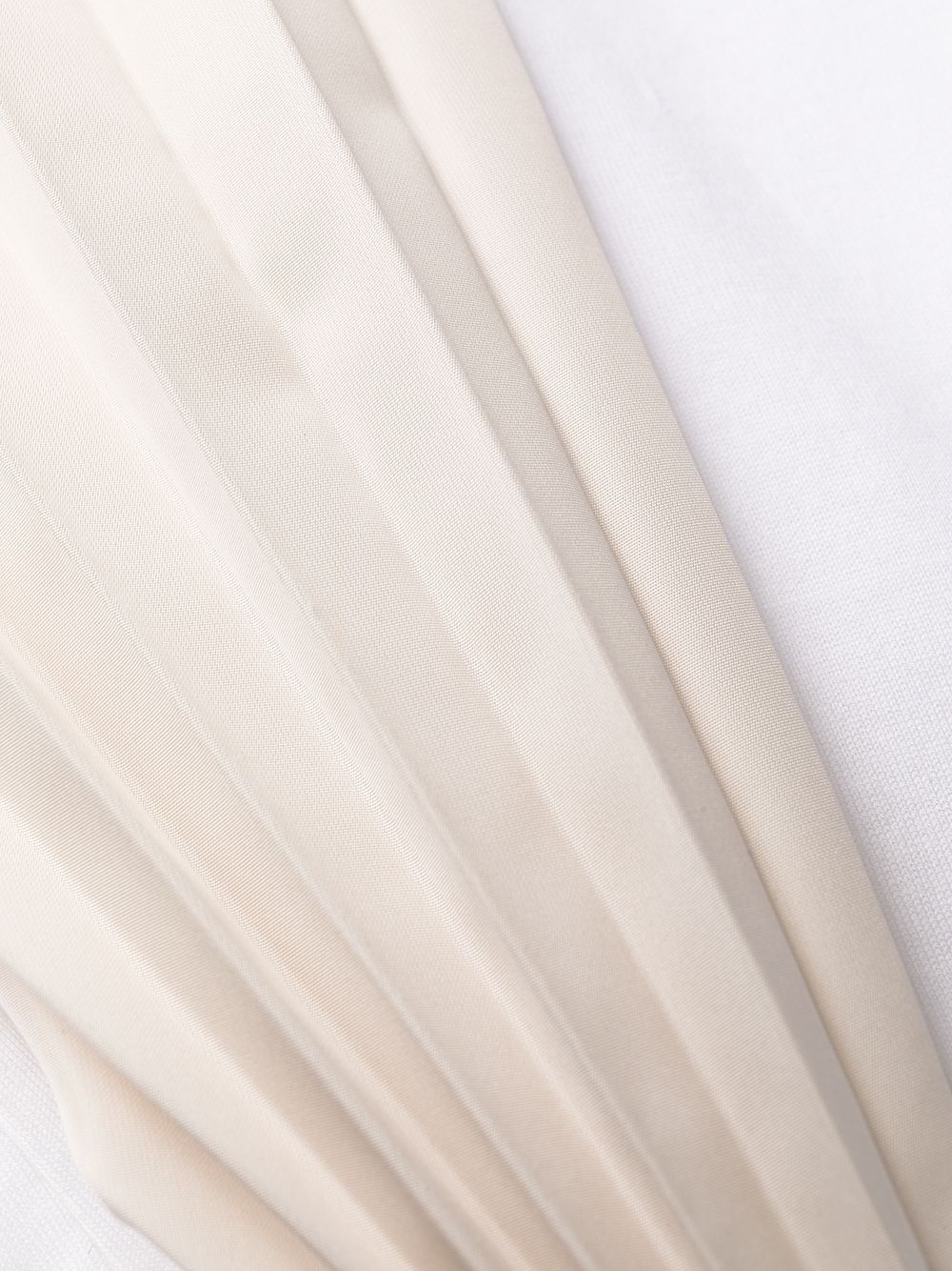 pleat-insert cotton top - 7