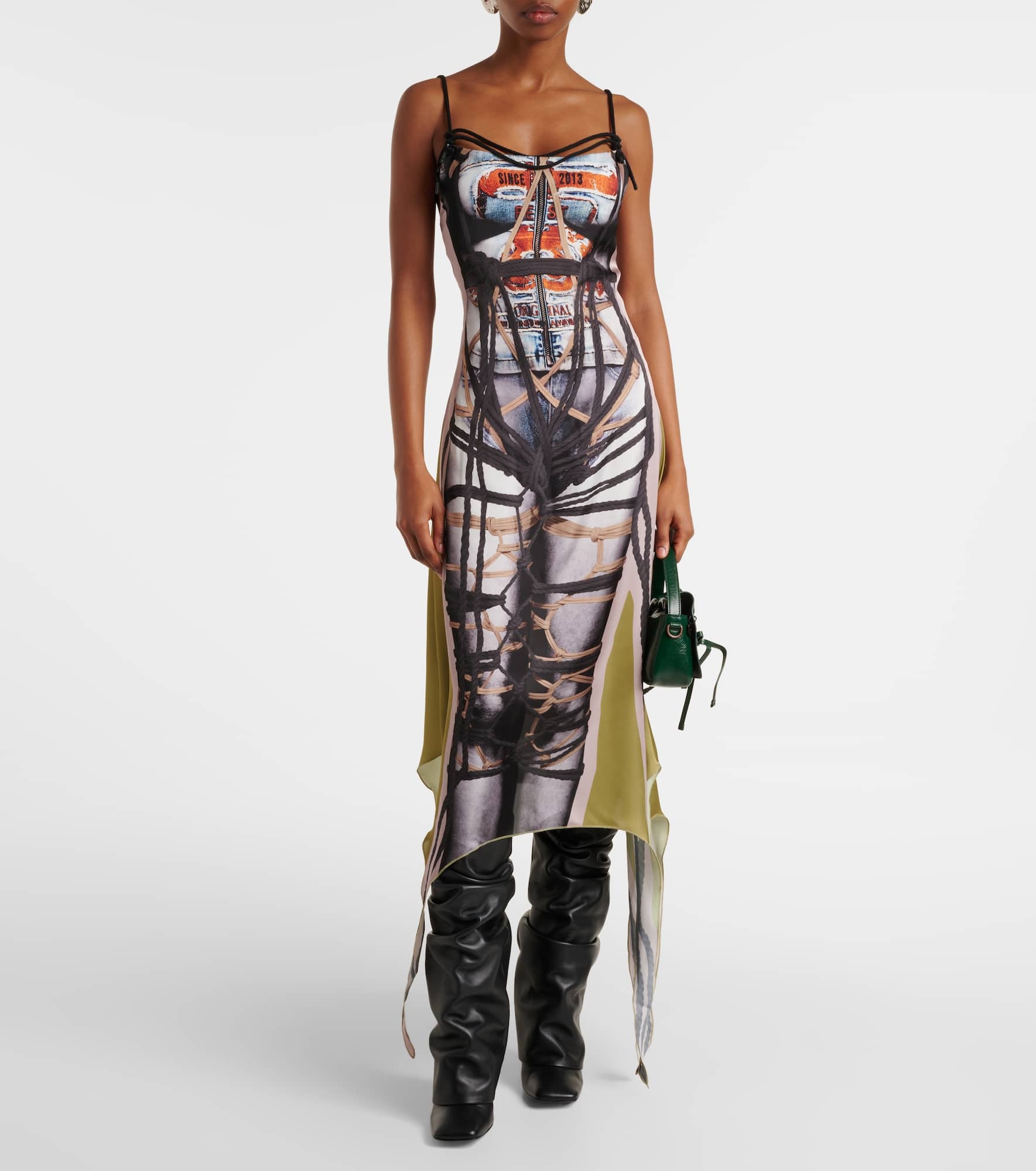Bondage printed midi dress - 2