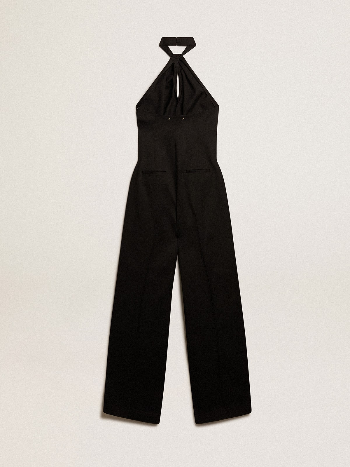 Black wool gabardine jumpsuit - 5