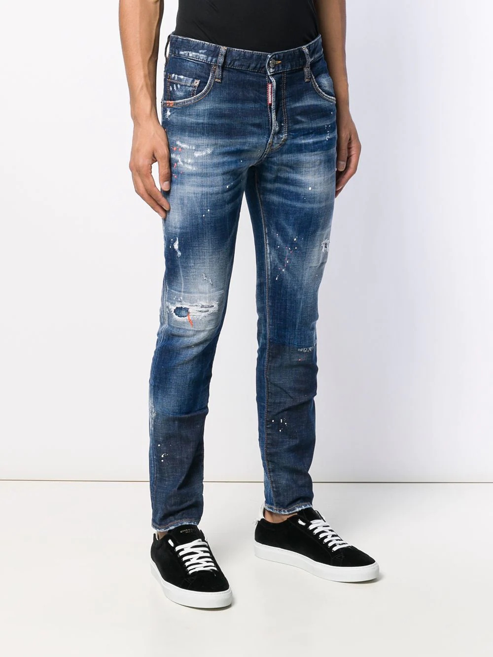 paint splatter stonewashed jeans - 3