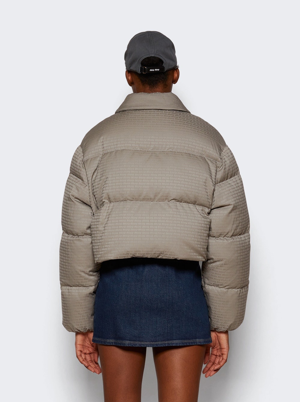 Nylon Puffer Jacket Grey - 5