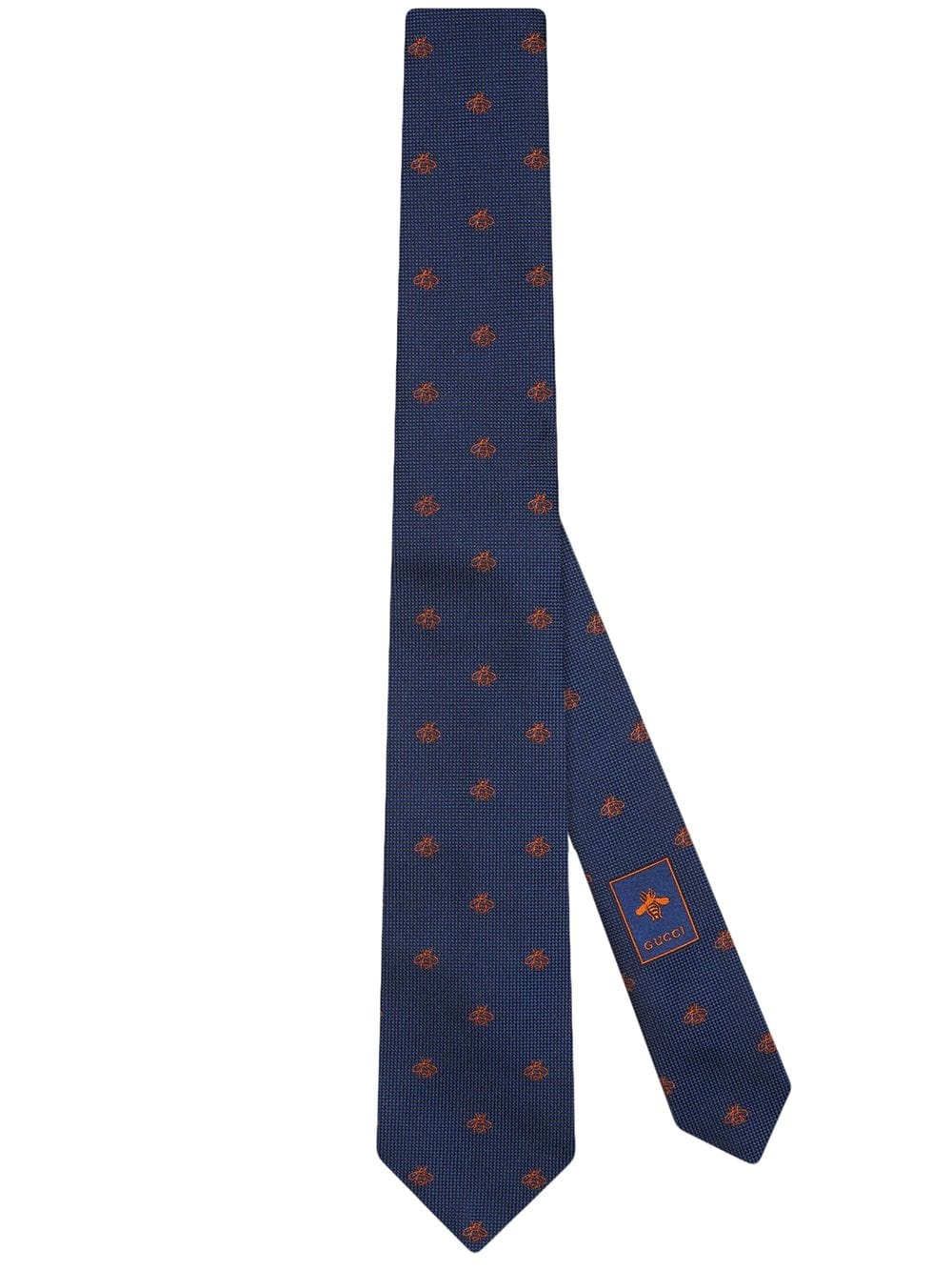 jacquard bee motif tie - 1