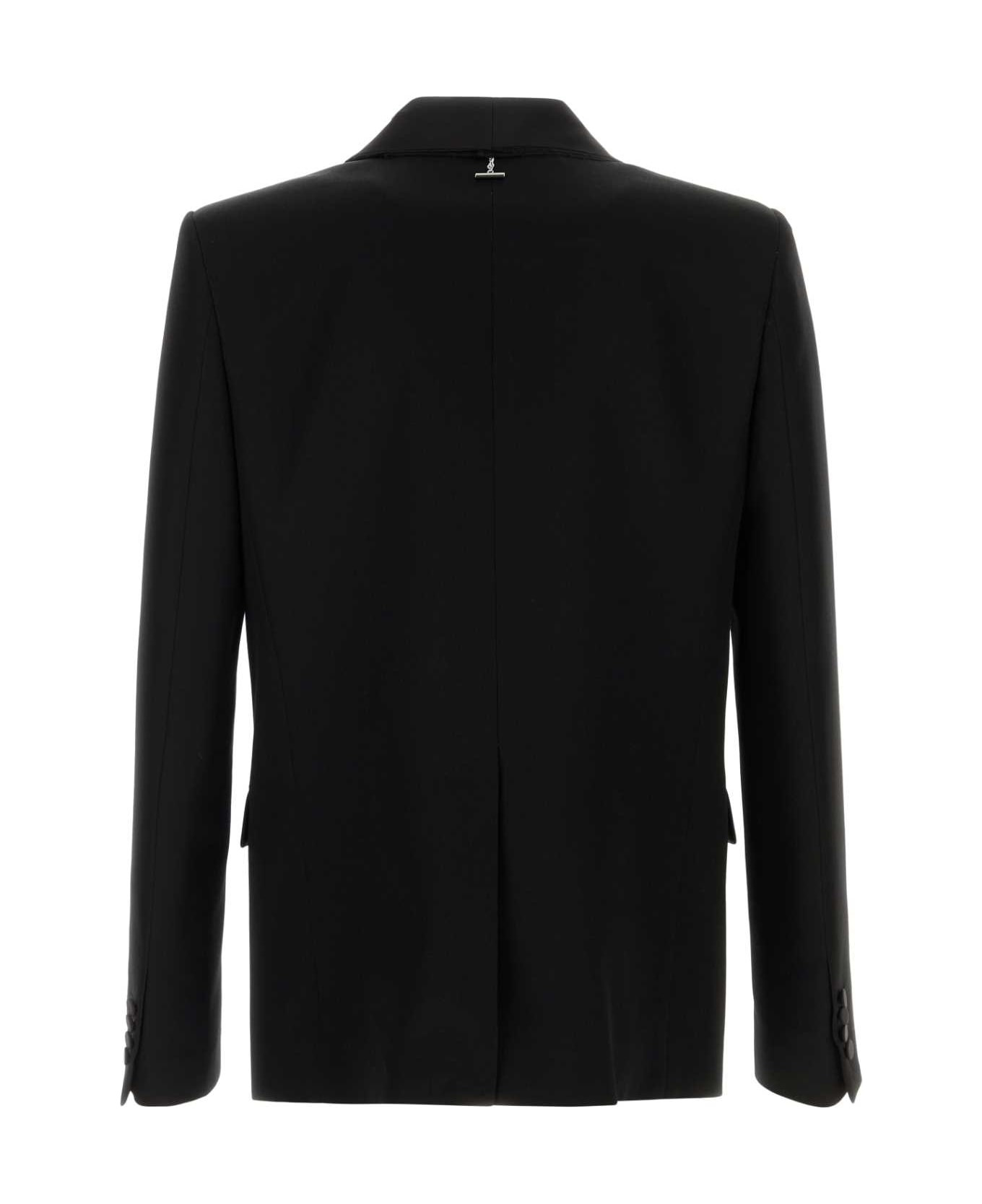 Black Wool Blazer - 2