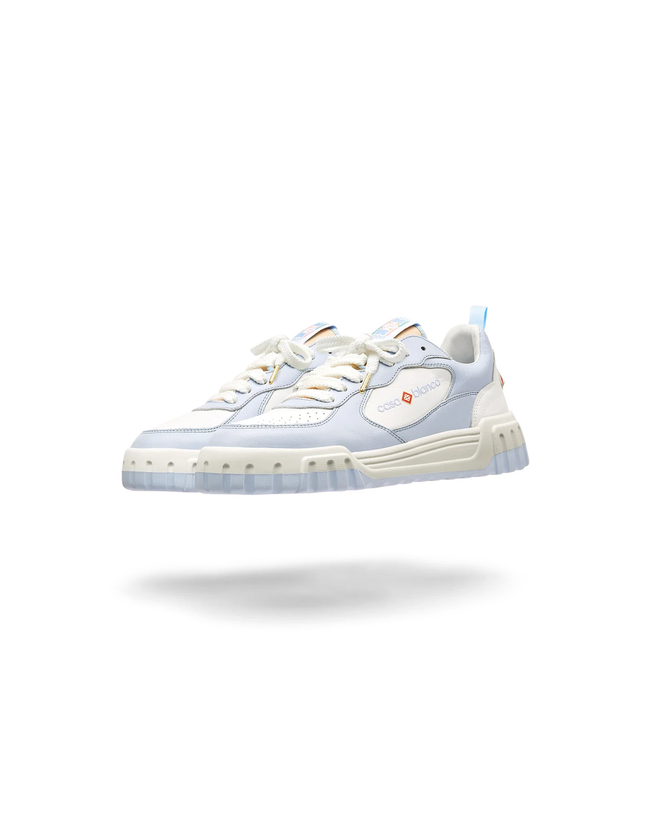 Mens The Court White & Powder Blue Sneaker - 4